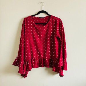 Harlowe and Graham soft red blouse